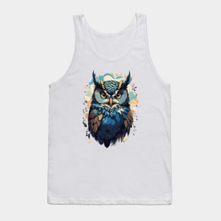 Fantasy Owl in Vector Style Tank Top